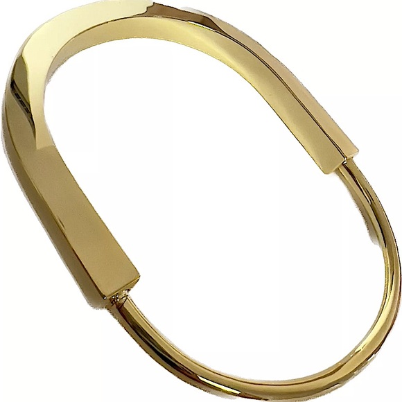 Gold Plated Lock Bangle Bracelet Nail Screwdriver Love - Picture 4 of 7